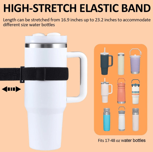 Accesorio Para Botella Bolsa Con 5 Charms Decorativos Negro