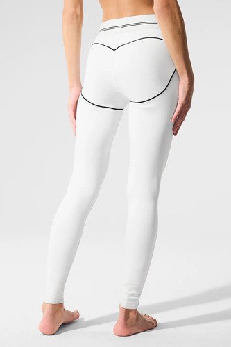 Alo Yoga Calza Deportiva Airbrush High-waist Heart Throb Leg Blanco Throb Leg 8 - 10