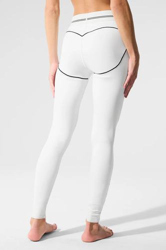 Alo Yoga Calza Deportiva Airbrush High-waist Heart Throb Leg Blanco Throb Leg 4 - 6