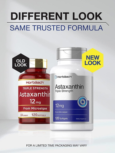 Triple Strength Astaxantina 12mg | 120 Caps - Horbaach