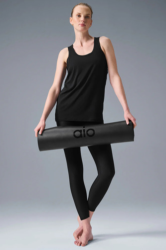 Alo Yoga Blusa Musculosa Deportiva Alo Everyday Modal Rib Negro Lisa M