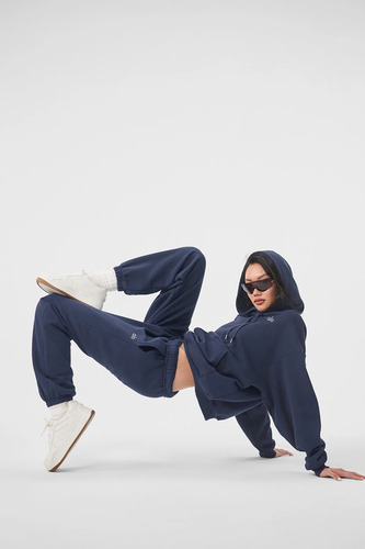 Alo Yoga Pantalón Jogger Deporti Accolade Sweatpant Unisex Azul Marino French Terry S - 4
