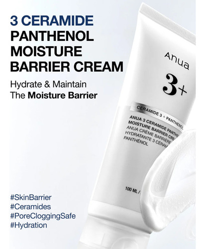 Anua 3 Ceramide + Panthenol Moisture Barrier Cream Repara No Aplica