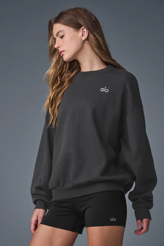 Alo Yoga Campera Accolade Crew Neck Buzo Negro Claro Xl - 16 Accolade Crew Neck