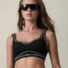 Alo Yoga Corpiño Bra Deportivo Airbrush Heart Throb Negro Airbrush Heart Throb S
