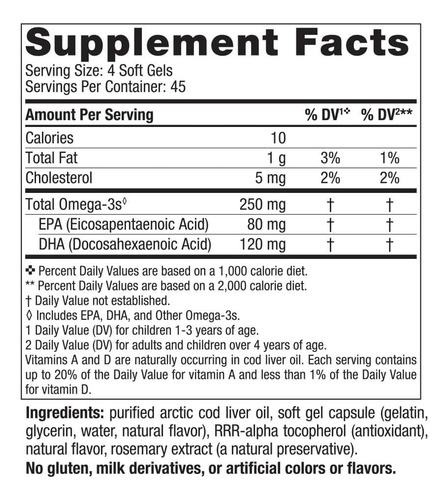 Aceite De Pescado Omega 3s Dha 250mg Niños Nordic Naturals Frutilla