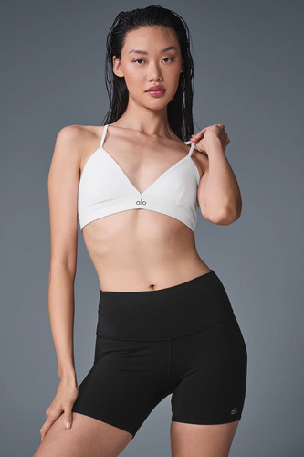 Alo Yoga Corpiño Deportivo Splendor Bra Airbrush Blanco L