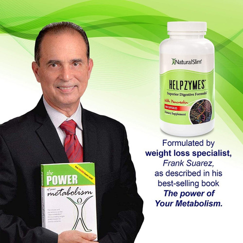 Naturalslim Helpzymes - Enzimas Digestivas 100 Capsulas Sin Sabor