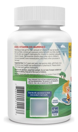 Nordic Naturals Gomitas De Vitamina D3 Kids 400 Ui 60g Sandía