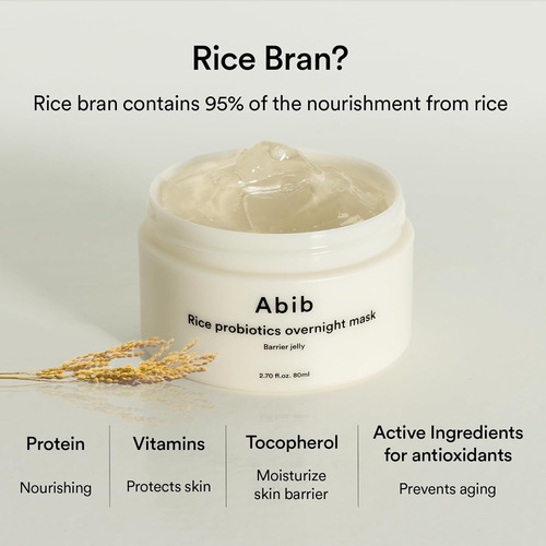 Abib Gel Jelly Hidratante Con Probióticos Y Arroz Noche 80ml Todo Tipo De Piel Noche