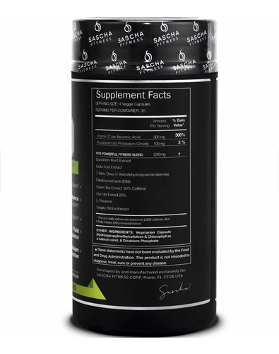 Fit 9 - Sascha Fitness - Fat Loss - Quemador De Grasa Sin Sabor