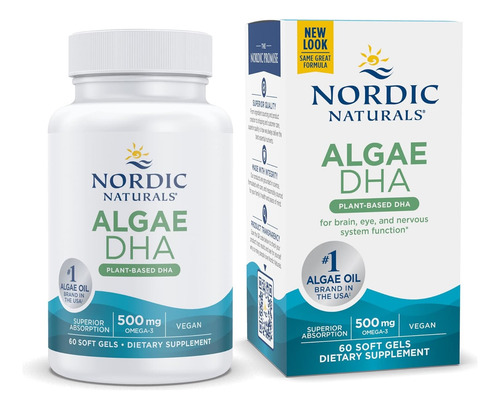 Nordic Naturals Algae Dha 500mg Omega 3 Vegano De Algas Sin Sabor