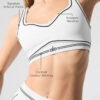 Alo Yoga Corpiño Deportivo Airbrush Original Blanco Alisa La Silueta M