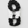Alo Yoga Fresh Mini Scrunchie (3-pack) Colitas De Cabello Blanco Y Negro Fresh Mini Scrunchie