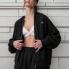 Alo Yoga Buzo Canguro Accolade Full Zip Hoodie Oversi M - 8 Negro Accolade Full Zip