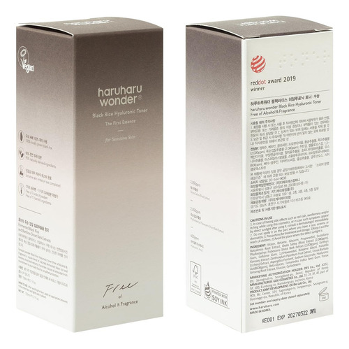 Haruharu Black Rice Hyaluronic Toner Free Alcohol Momento De Aplicación Día/noche Tipo De Piel Todo Tipo De Piel