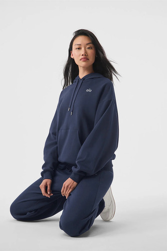 Alo Yoga Campera Chompa, Accolade Hoodie Unisex Azul Marino L - 12 Accolade Hoodie