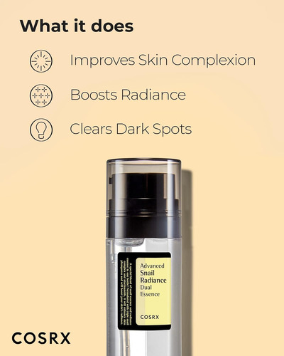 Cosrx Advanced Snail Radiance Dual Essence Niacinamida 80ml