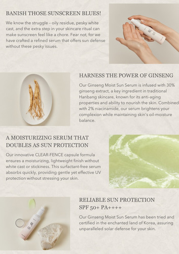 Beauty Of Joseon - Ginseng Moist Sun Serum Spf 50+ Pa++++ Ti Todo Tipo De Piel Día/noche