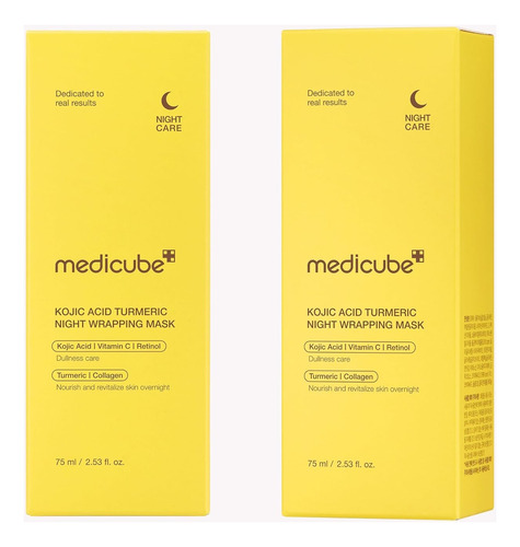 Medicube Mascarilla De Cúrcuma Y Ácido Kójico, Piel Luminos Normal