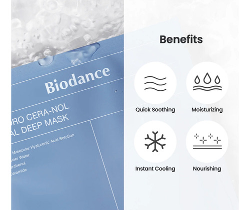Biodance Hydro Cera-nol Real Deep Hidratación Mask 1 Unidad Cera-nol