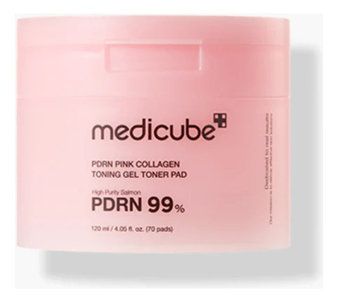 Medicube Pdrn Pink Colageno Tonico Gel - 70 Almohadillas Mixta Día/noche