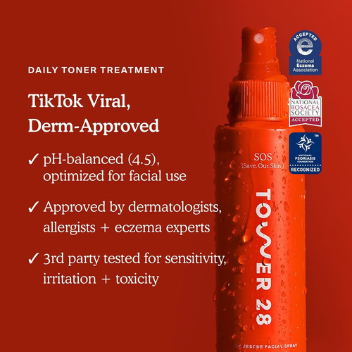 Tower 28 Daily Rescue Facial Spray Calma Brotes 120 Ml