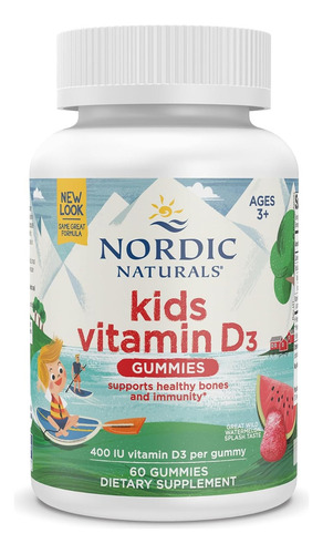 Nordic Naturals Gomitas De Vitamina D3 Kids 400 Ui 60g Sandía