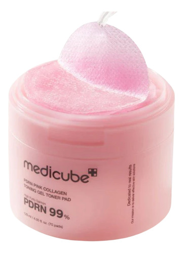 Medicube Pdrn Pink Colageno Tonico Gel - 70 Almohadillas Mixta Día/noche