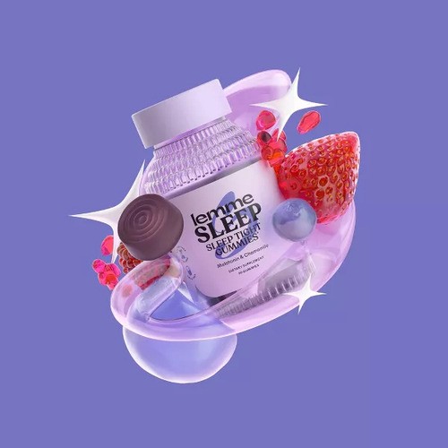 Kardashian Lemme Sleep Melatonina Y Magnesio 60 Gomitas Sabor Frutos Rojos