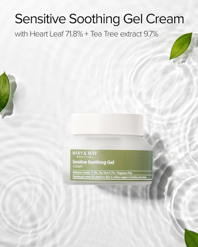Mary&may Sensitive Soothing Gel Crema Calmante Sensible Mixta Sensible Día/noche