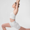 Alo Yoga Musculosa Deportivo Seamless Ribbed Bra Tank Blanco Textura Acanalada Ribbed S - 32