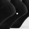 Gymshark Pack De 3 Pares De Medias Negro Woven Tab Quarter M