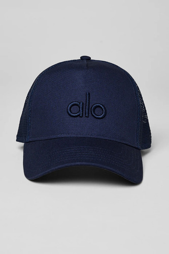 Alo Yoga Gorra District Trucker Original Azul Marino Talla Unica