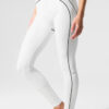 Alo Yoga Calza Deportiva Airbrush High-waist Heart Throb Leg Blanco Throb Leg 4 - 6