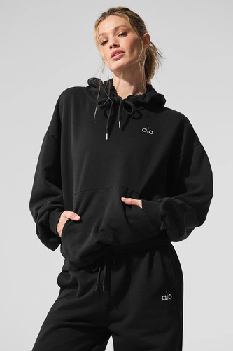 Alo Yoga Campera Chompa, Accolade Hoodie Unisex Negro M - 8 Accolade Hoodie