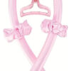Kit Gorro Saten + Banda Rizadora + Scrunchies Rulos Curly Rosado Satén