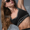 Alo Yoga Corpiño Bra Deportivo Airbrush Heart Throb Negro Airbrush Heart Throb S