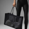Alo Yoga Totebag 100% Nylon Malla Semitransparente Negro