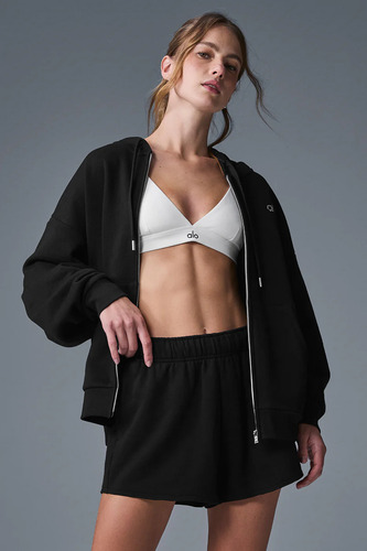 Alo Yoga Buzo Canguro Accolade Full Zip Hoodie Oversi Xl - 16 Negro Accolade Full Zip