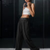 Alo Yoga Pantalon Suit Up Regular Tiro Medio Fit Holgado Negro Suit Up Trouser S - 4