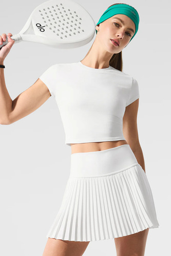 Alo Yoga Pollera Grand Slam Tennis Skirt Blanco Grand Slam L - 12