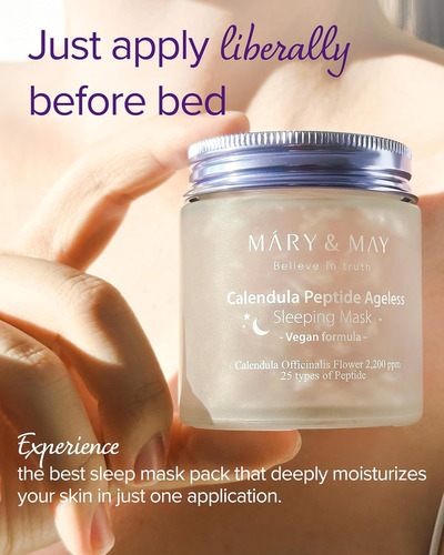Mary&may Antiedad Con Péptido De Caléndula Sleeping Mask Todo Tipo De Piel