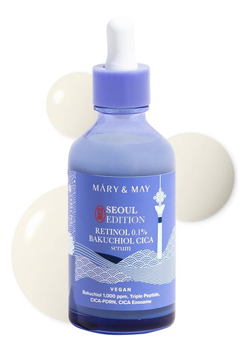 Mary & May Retinol 0.1% Bakuchiol Cica Serum Seoul Ed 30ml Madura Noche