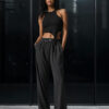 Alo Yoga Pantalón Ancho Suit Up Trouser (long) Negro Tela Liviana Y Ligeramente Satinada Con Efecto Swishy Xs - 2