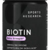 Biotina Extra 5.000mcg 120 Cap Sports Research Sin Sabor