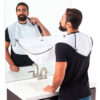 Capa Para Afeitarse Con Sopapa Manta Atrapa Pelo Barba Color Blanco