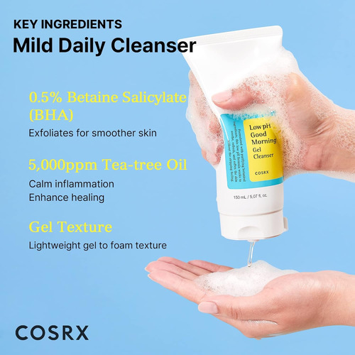 Cosrx Low Ph Good Morning Gel Cleanser Limpiador Facial Todo Tipo De Piel Día/noche