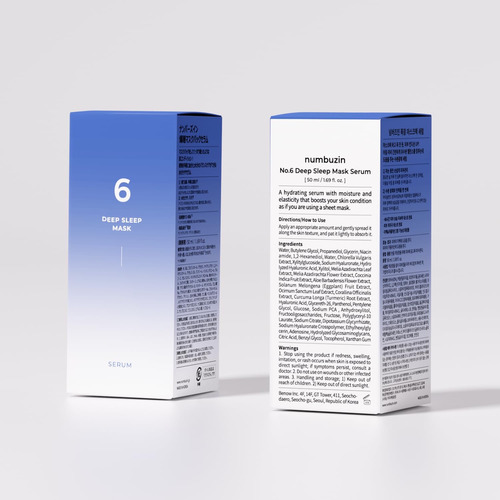 Numbuzin Suero No.6 Hidratante Con Agua Glaciar 50ml Sin Color Añadido Neutro