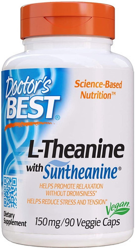 L Theanine L Teanina Premium Salud Emocional 150 Mg 90 Caps Sabor Sin Sabor